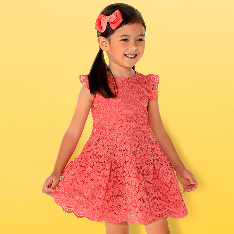 Coral Lace Dress